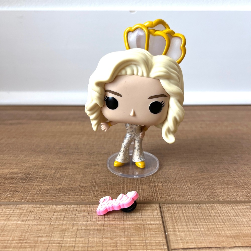 Funko Pop Barbie The Movie Glitter Jumpsuit Blonde Hair Crown